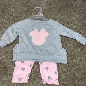 Disney Minnie Mouse pink / gray 2pc set